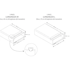 Appendibici parete Parax S-Rack M - Nero