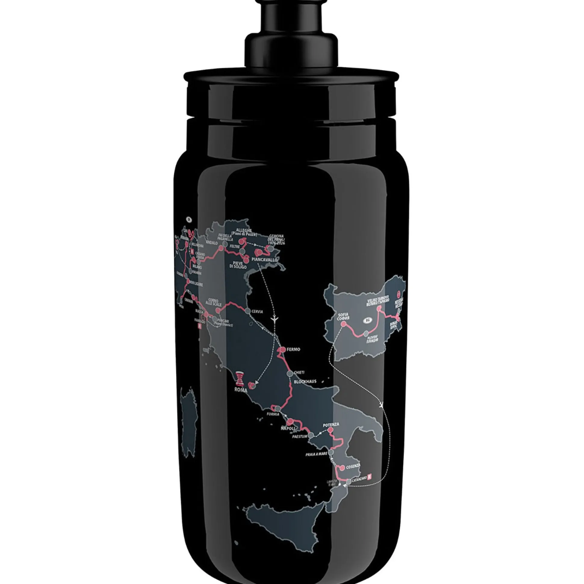 Borraccia Elite Fly Giro d'Italia 2026 Map - Nero