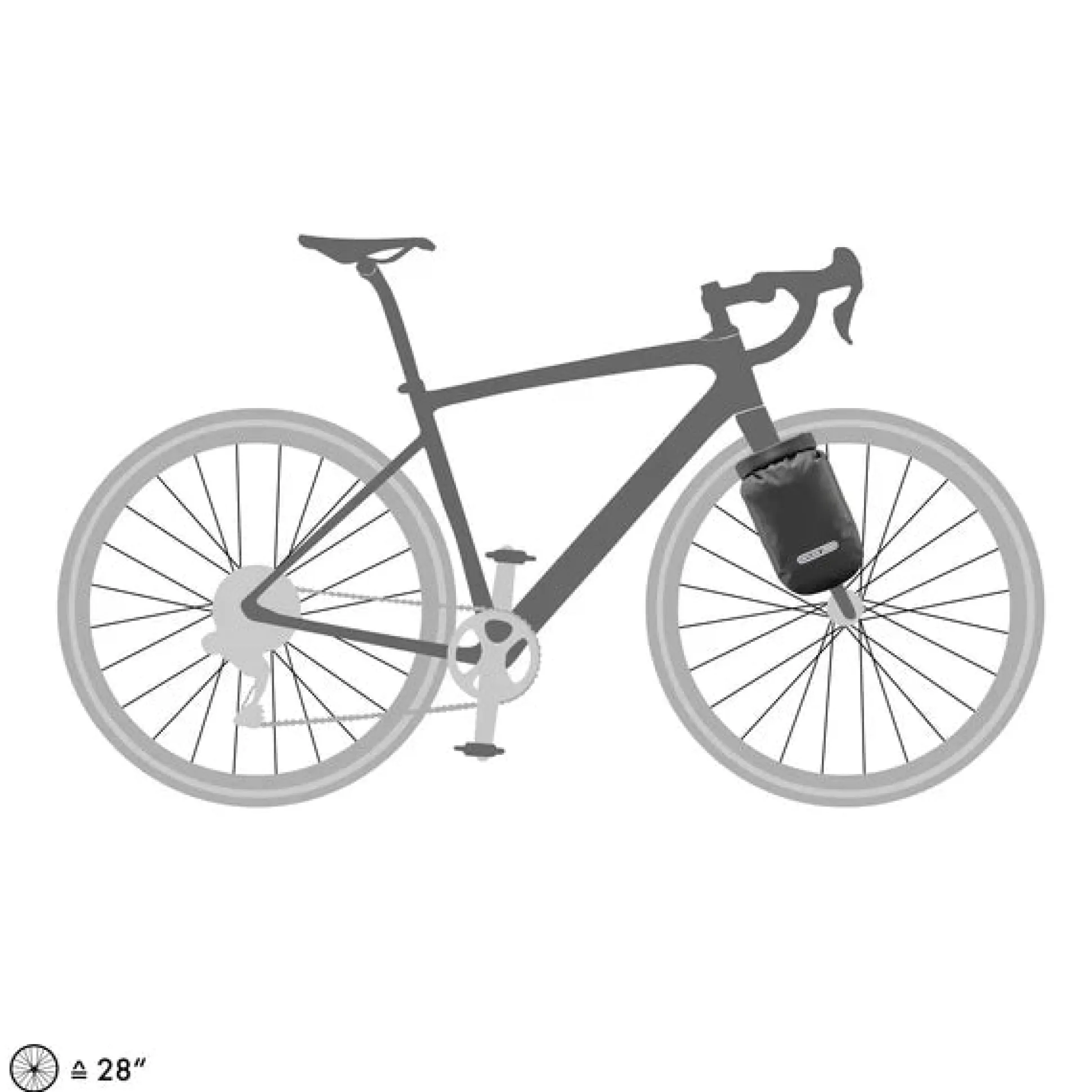Borsa forcella Ortlieb Fork-Pack 4.1L - Nero