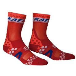 Calze Compressport Pro Racing 3D - Katusha Rosso