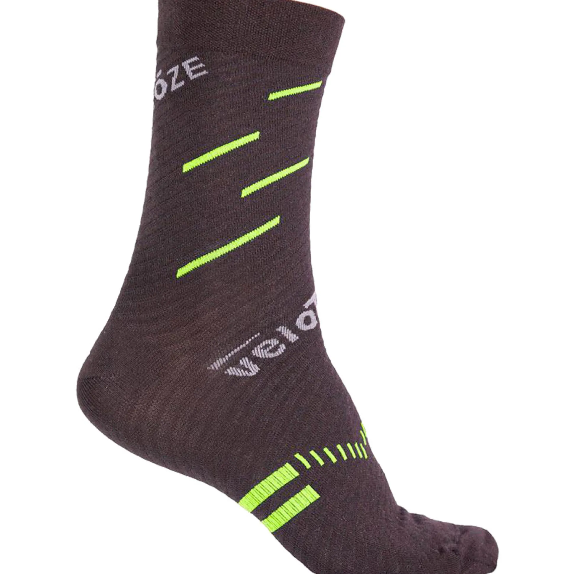 Calze VeloToze Active Compression Merino - Nero giallo