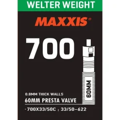 Camera d'aria Maxxis welter weight 700x33/50 - Presta 60 mm