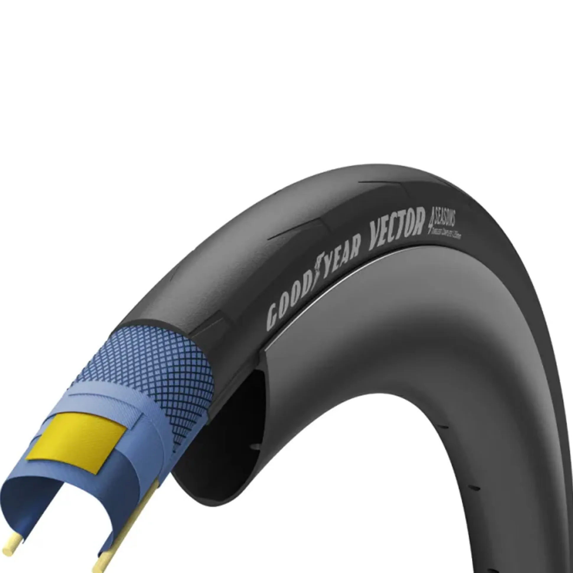 Copertoncino Goodyear Vector 4seasons 700x32c Tube Type - Nero