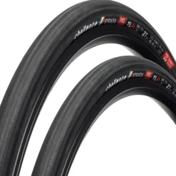 Coppia copertoni Challenge Strada Pro TLR 700x27 - Nero