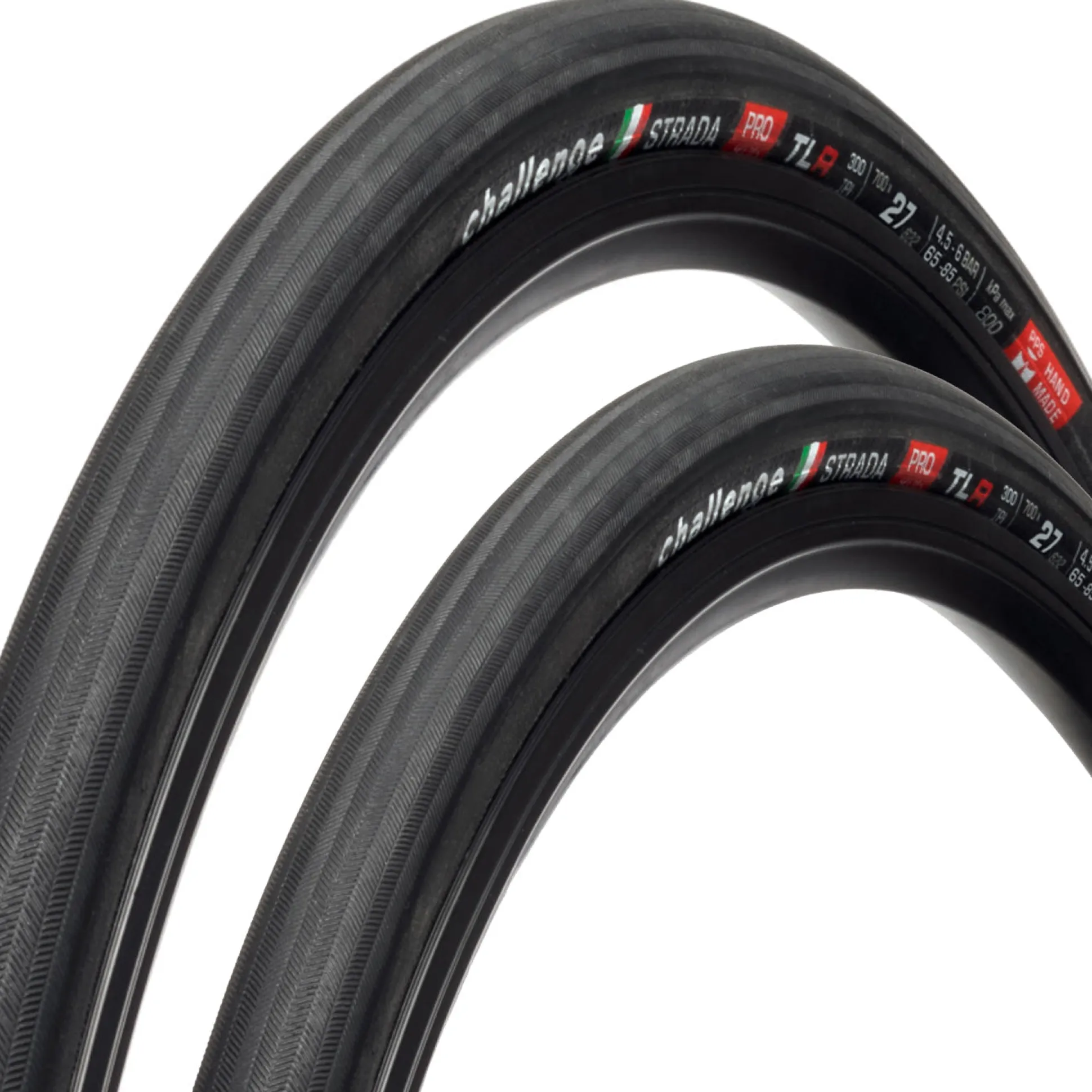 Coppia copertoni Challenge Strada Pro TLR 700x27 - Nero