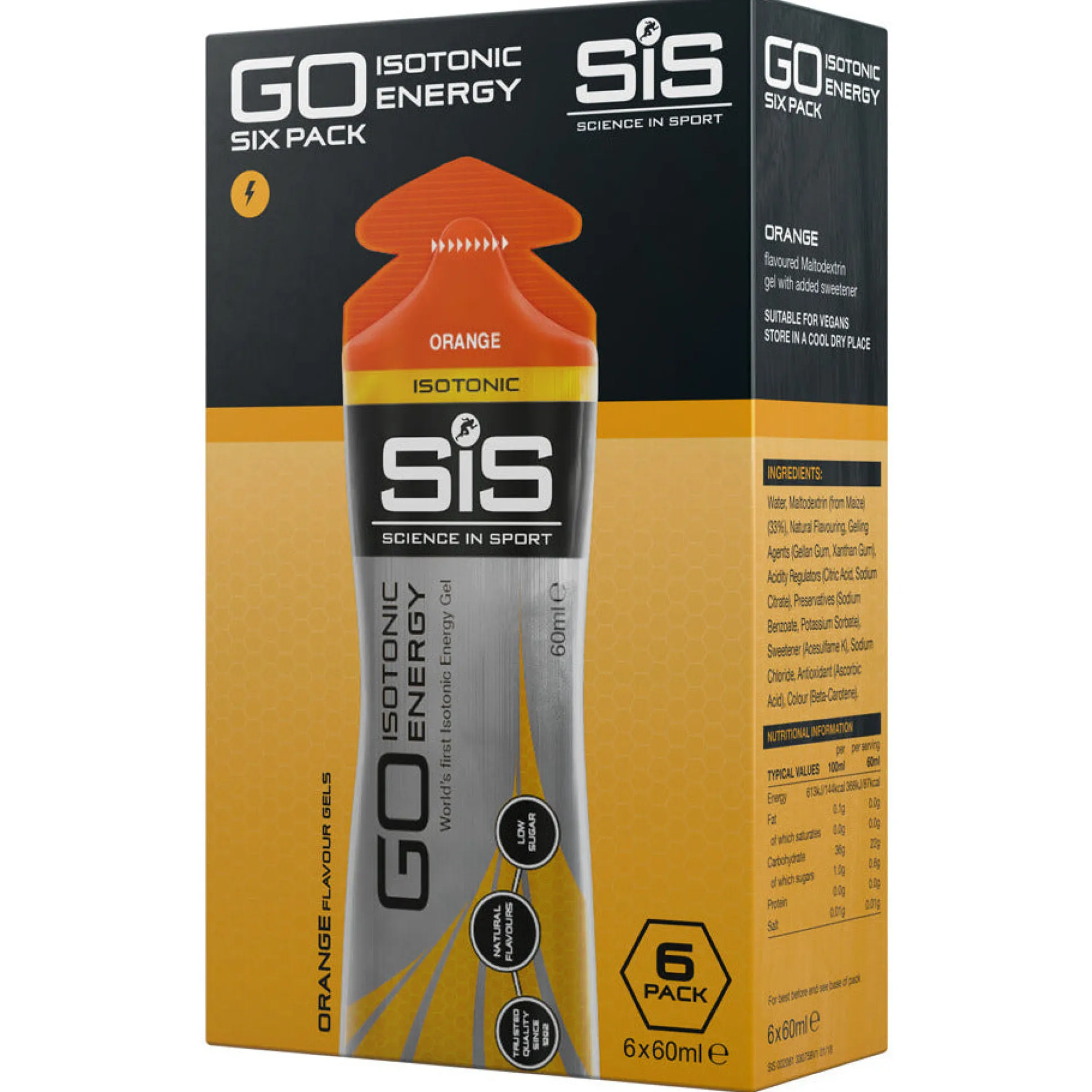 Gel Pack SiS Go Energy Isotonic 6x60ml - Arancia