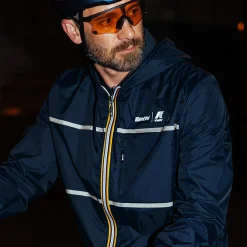 Giacca antivento reversibile Santini x K-WAY - Blu