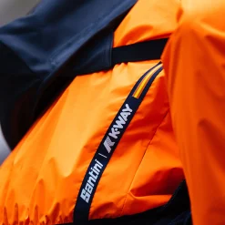 Giacca antivento reversibile Santini x K-WAY - Arancio