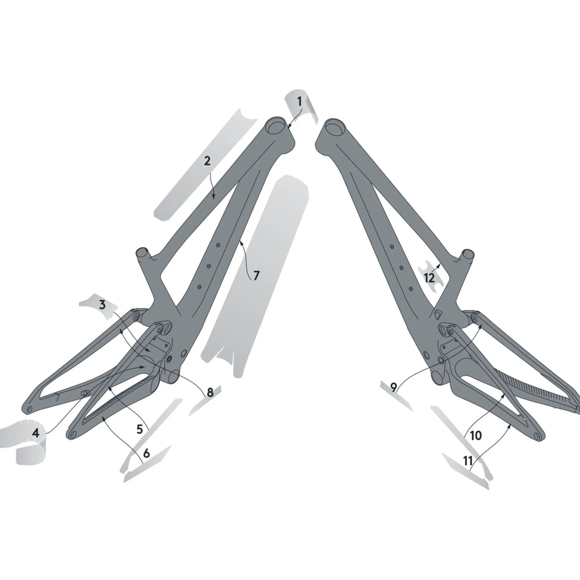 Kit protezione telaio Syncros per Spark Carbon - Lucido