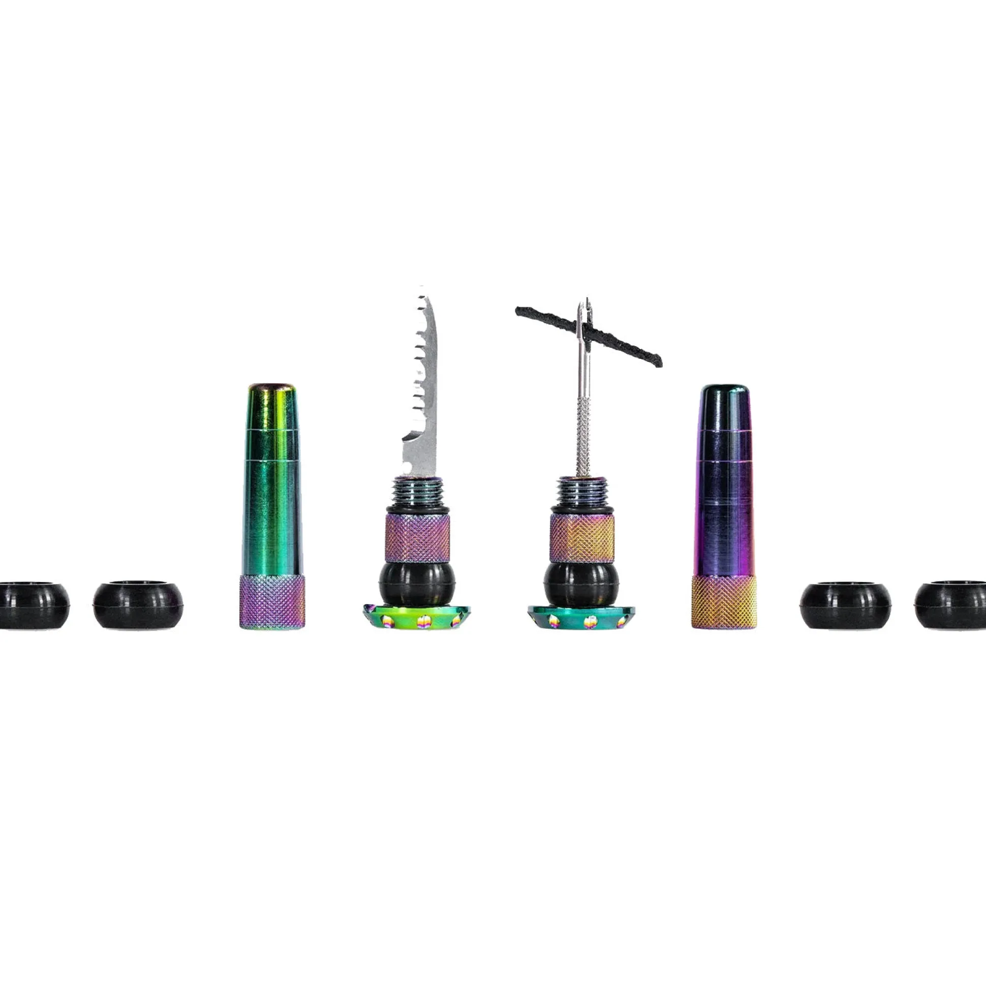 Kit riparazione tubeless per manubrio Muc-Off Stealth - Iridescente