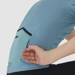 Maglia Cafe du Cycliste Fleurette - Azzurro