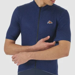 Maglia Cafe du Cycliste Fleurette - Blu scuro