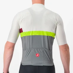 Maglia Castelli A Blocco - Bianco grigio