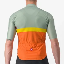 Maglia Castelli A Blocco - Verde arancio