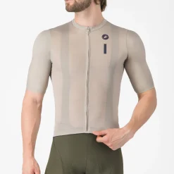 Maglia Castelli Drittone Logo - Beige