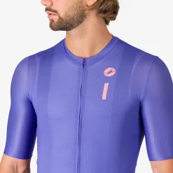 Maglia Castelli Drittone Logo - Viola