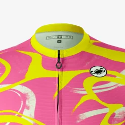 Maglia Castelli Espresso SOG Ltd - Rosa giallo