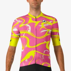 Maglia Castelli Espresso SOG Ltd - Rosa giallo