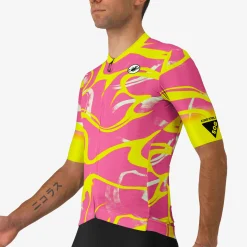 Maglia Castelli Espresso SOG Ltd - Rosa giallo