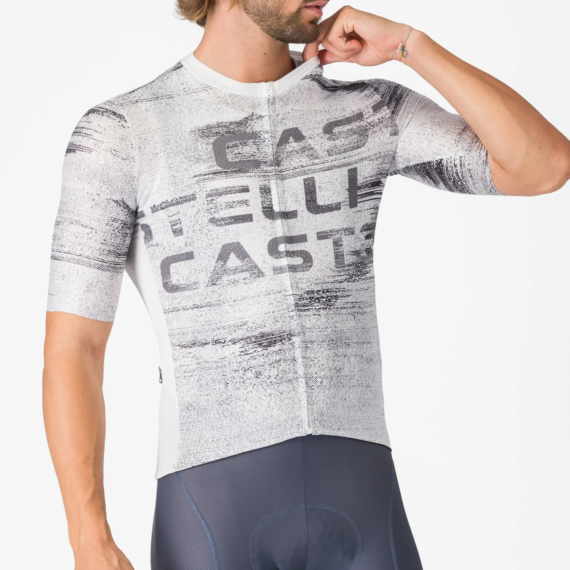 Maglia Castelli Stratus Logo - Bianco