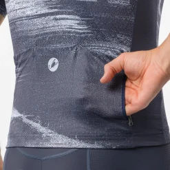 Maglia Castelli Stratus Logo - Blu