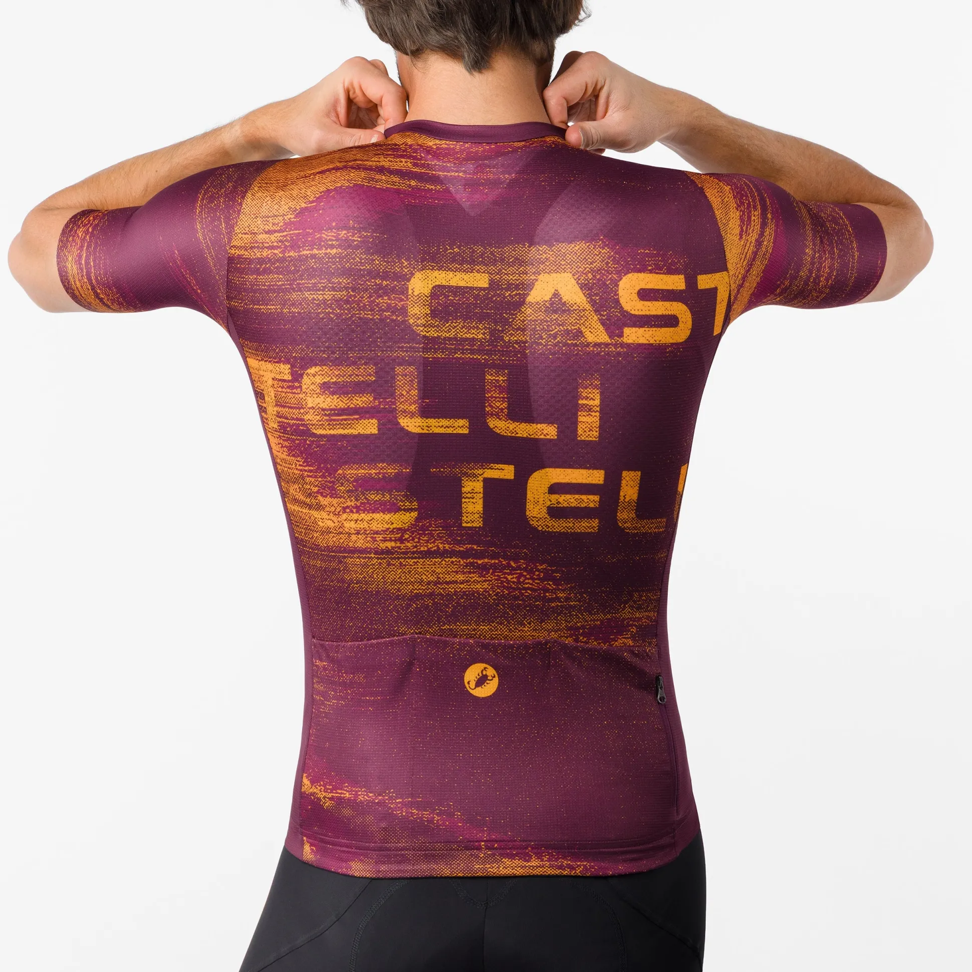 Maglia Castelli Stratus Logo - Bordeaux