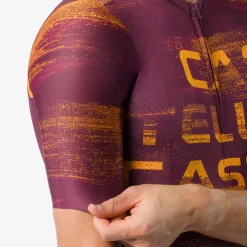 Maglia Castelli Stratus Logo - Bordeaux