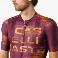 Maglia Castelli Stratus Logo - Bordeaux