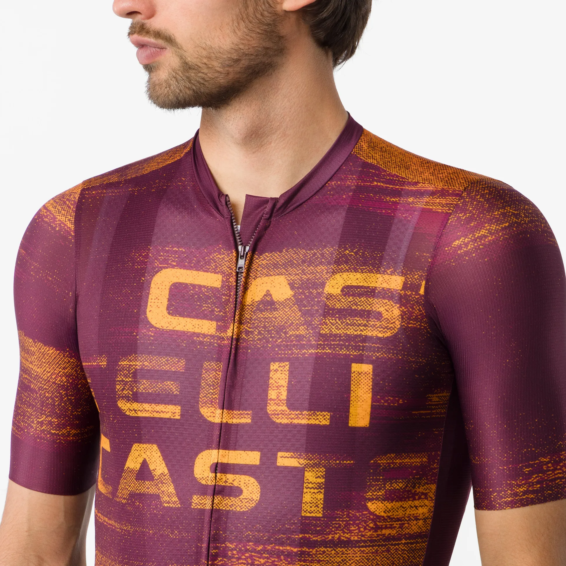 Maglia Castelli Stratus Logo - Bordeaux