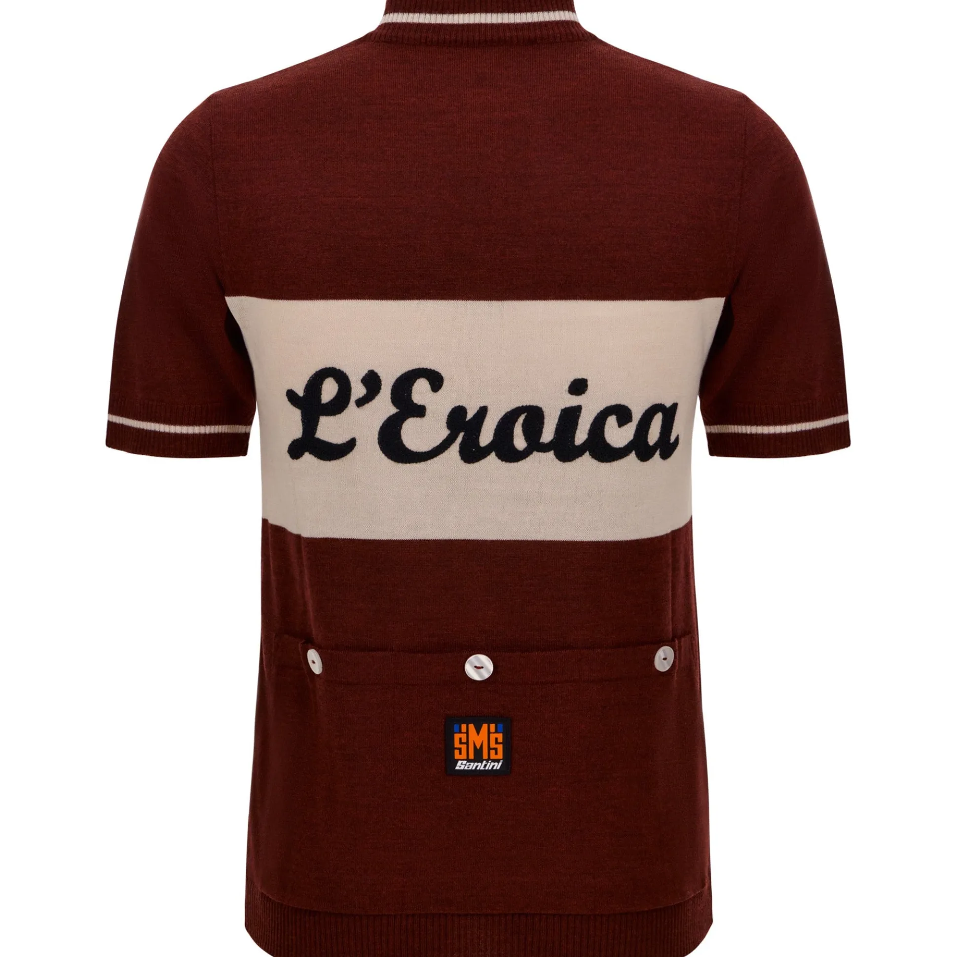 Maglia in lana Santini Eroica Vino