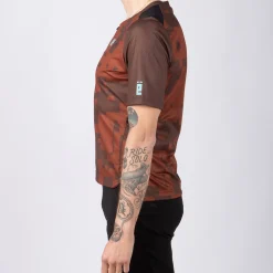 Maglia Jëuf Pro Gravel con zip - Marrone