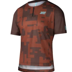 Maglia Jëuf Pro Gravel con zip - Marrone