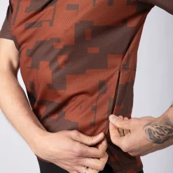 Maglia Jëuf Pro Gravel con zip - Marrone