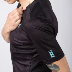Maglia Jëuf Pro Gravel con zip - Nero