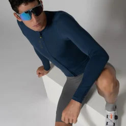 Maglia maniche lunghe Ale Pragma Color Block - Blu chiaro