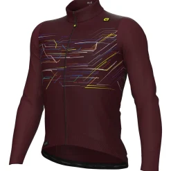 Maglia maniche lunghe Ale PR-E Megabyte - Bordeaux
