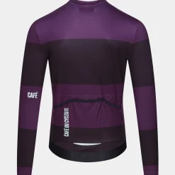 Maglia maniche lunghe Cafe du Cycliste Constance - Viola