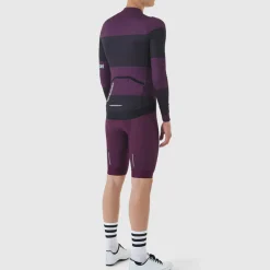 Maglia maniche lunghe Cafe du Cycliste Constance - Viola