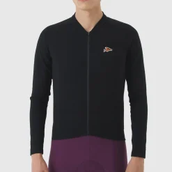 Maglia maniche lunghe Cafe du Cycliste Corinne - Nero