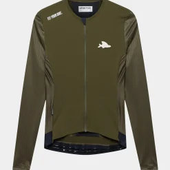 Maglia maniche lunghe Cafe du Cycliste Roxane - Verde