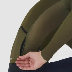 Maglia maniche lunghe Cafe du Cycliste Roxane - Verde