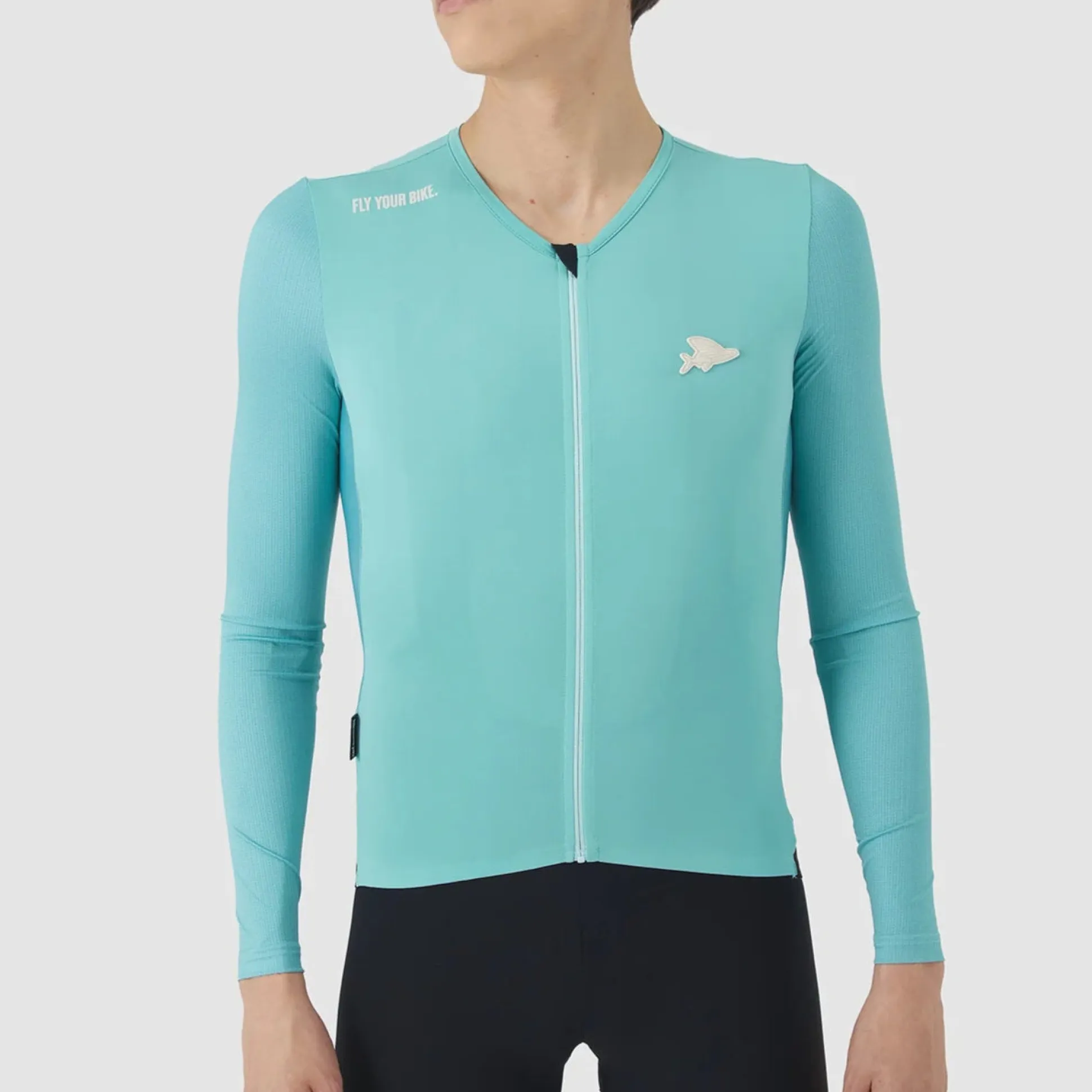 Maglia maniche lunghe Cafe du Cycliste Roxane - Azzurro