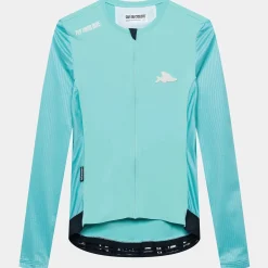 Maglia maniche lunghe Cafe du Cycliste Roxane - Azzurro