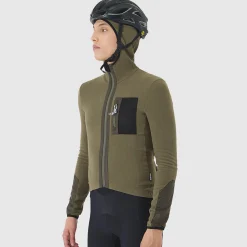 Maglia maniche lunghe Cafe du Cycliste Ingrid - Verde