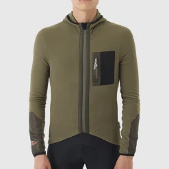 Maglia maniche lunghe Cafe du Cycliste Ingrid - Verde