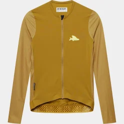 Maglia maniche lunghe Cafe du Cycliste Andrea - Giallo