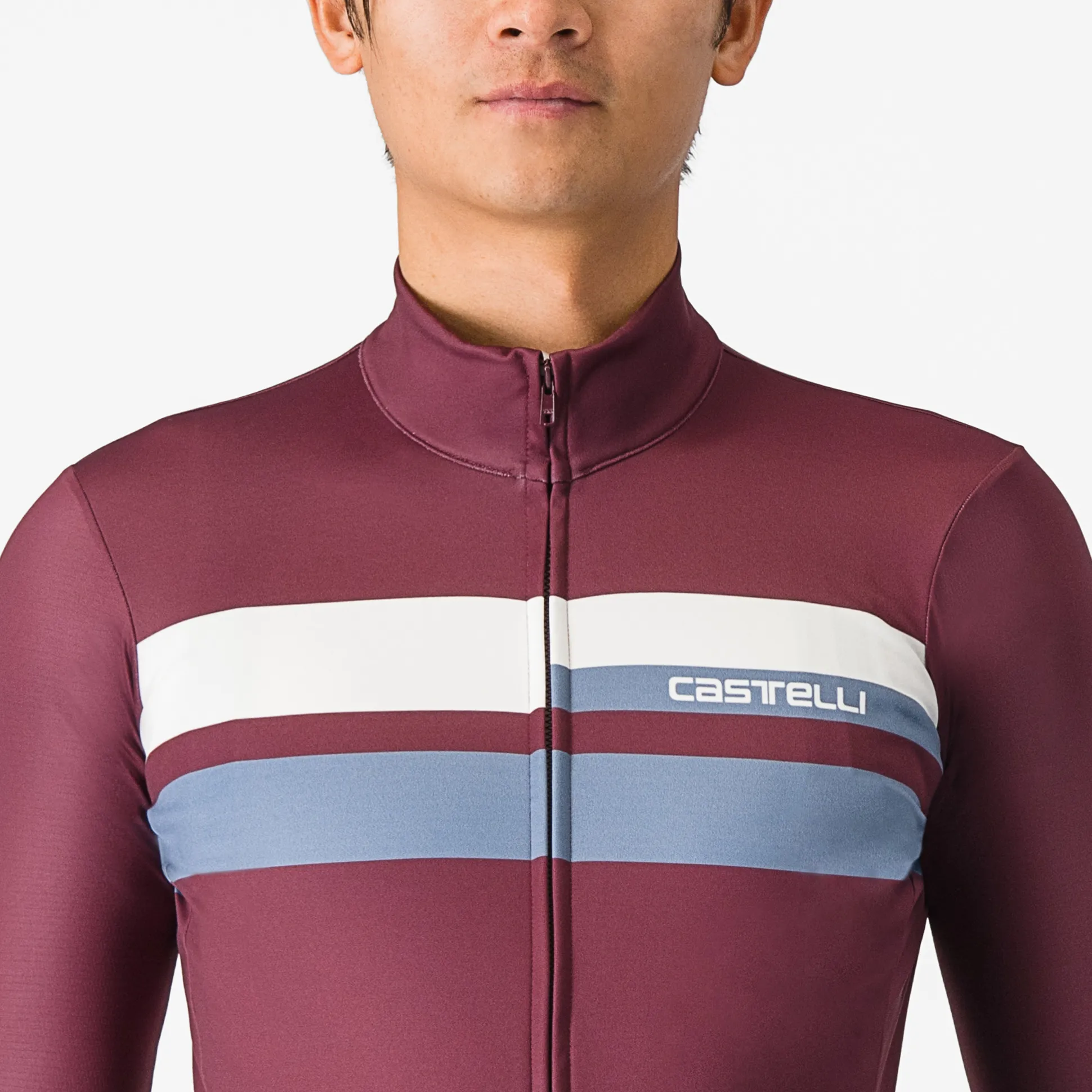 Maglia maniche lunghe Castelli Lineare - Bordeaux