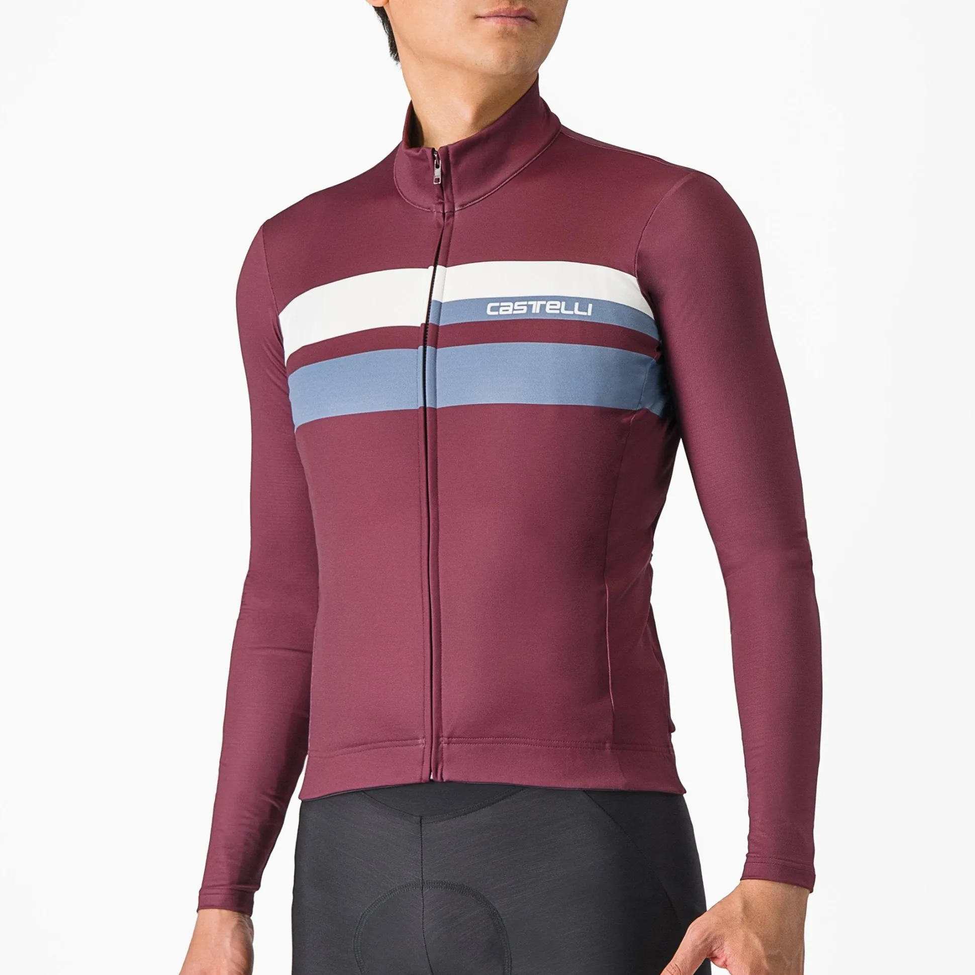 Maglia maniche lunghe Castelli Lineare - Bordeaux