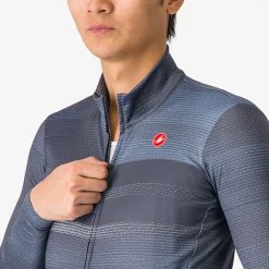 Maglia maniche lunghe Castelli Collapse - Blu