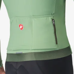 Maglia maniche lunghe Castelli Espresso Thermal - Verde chiaro